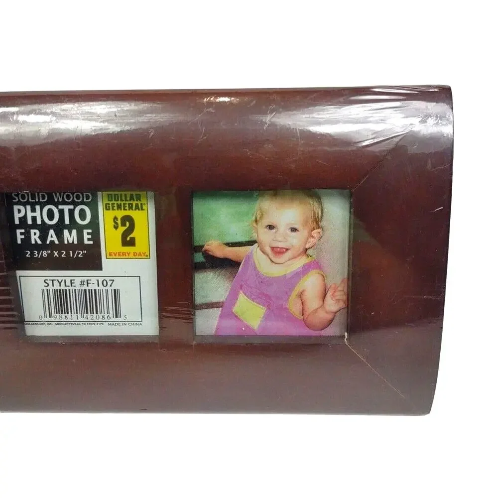 Cherry Wood Look Photo Frame Table Top 3 Opening by Treasured Memories